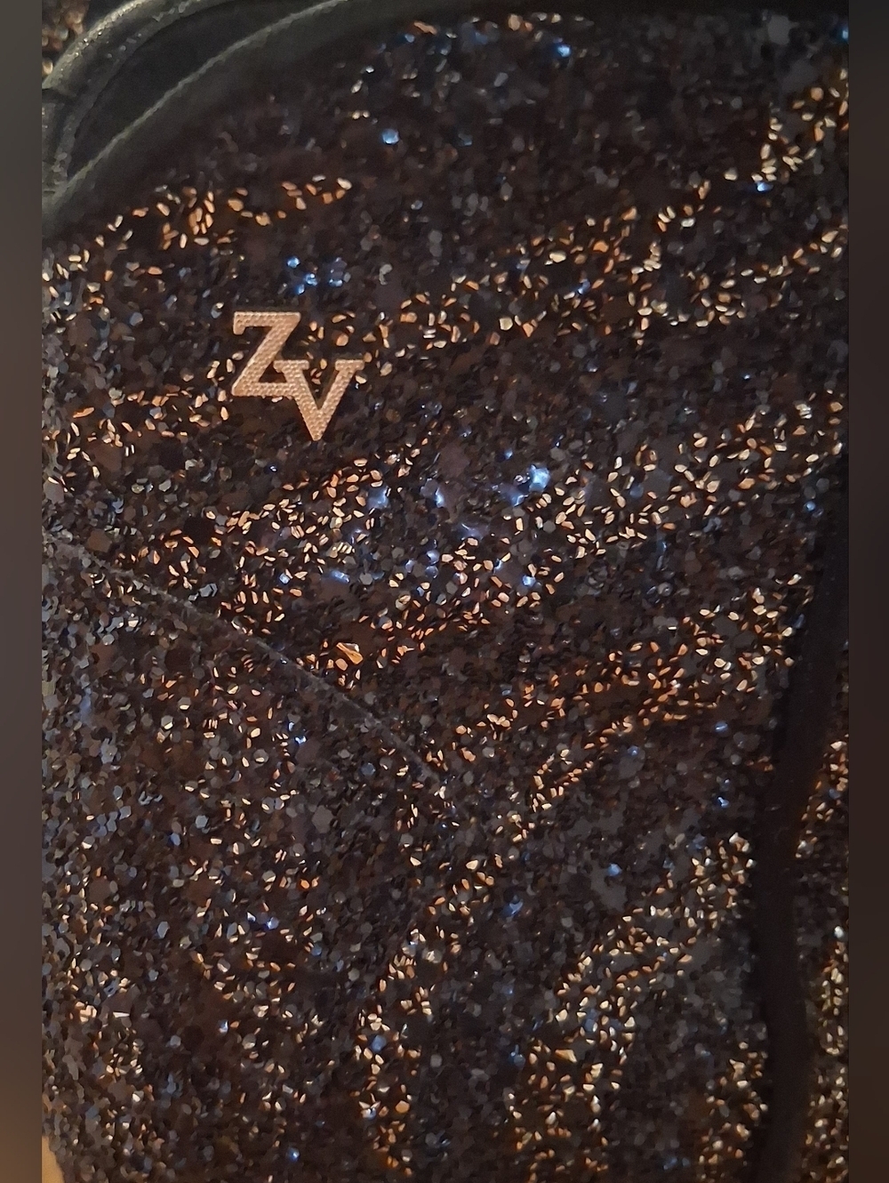 EUC Zadig & Voltaire Molly Black & Gold Glitter Statement Ankle Bootie SZ 9/9.5 - Picture 8 of 12